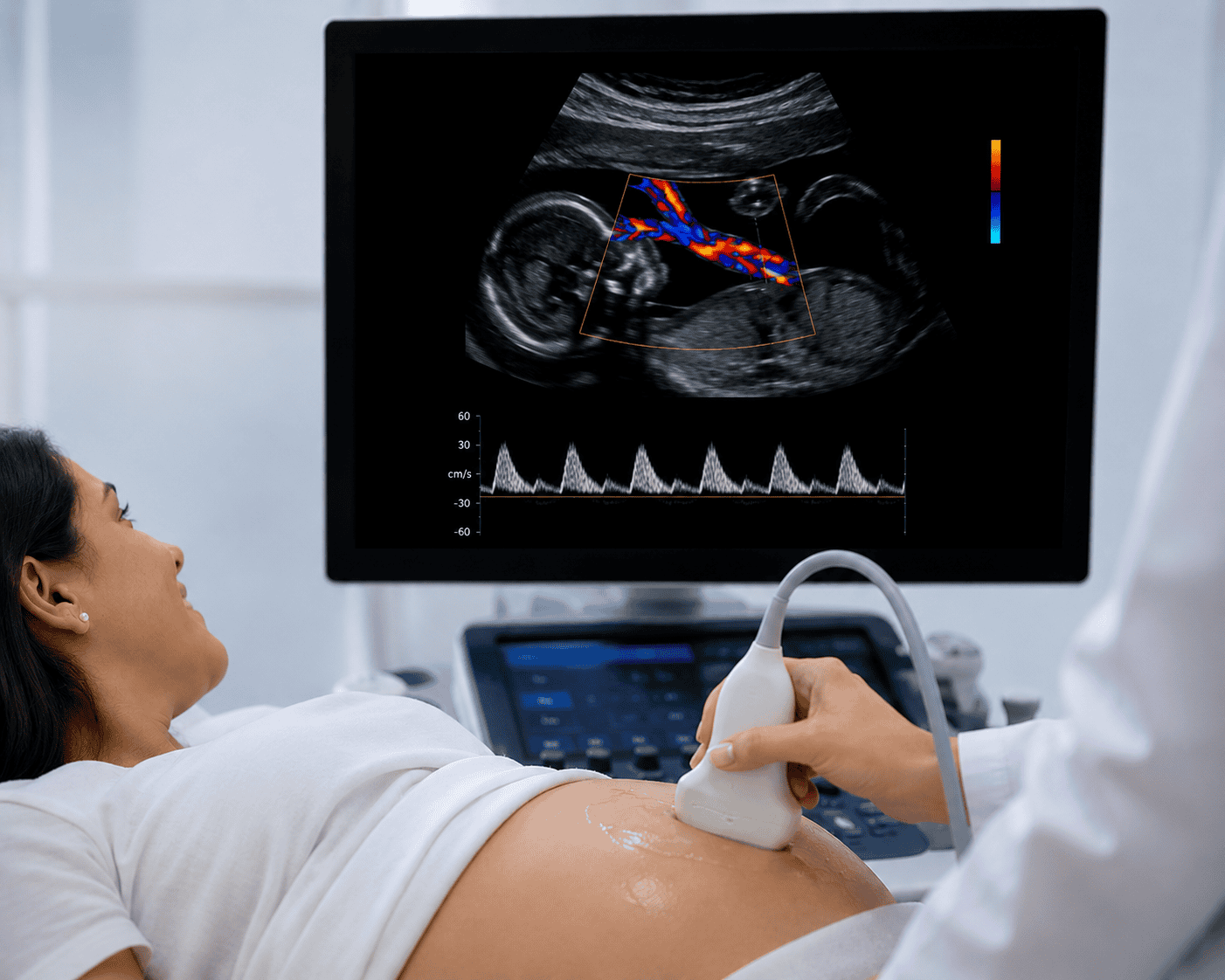 Perfil hemodinámico fetal mediante Doppler obstétrico en Santo Domingo